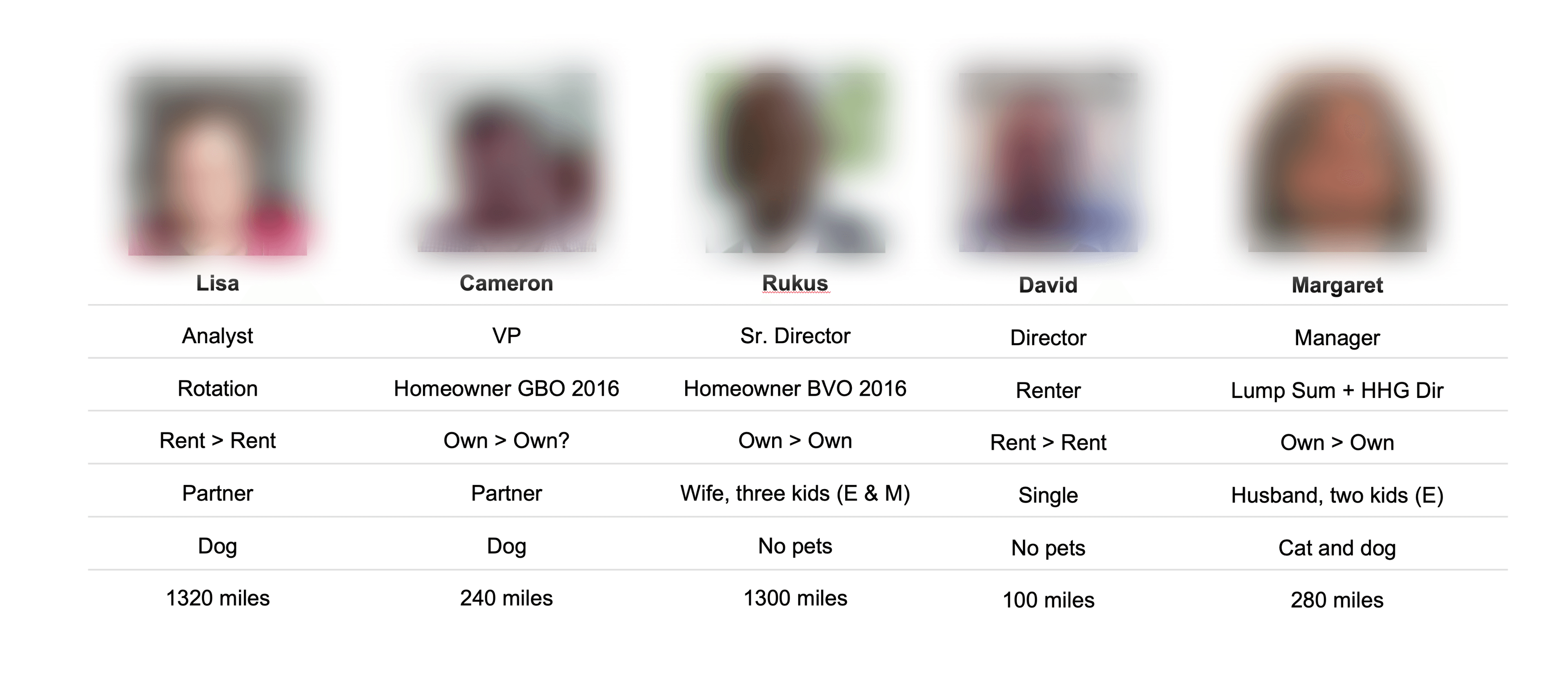 Interviewee attributes
